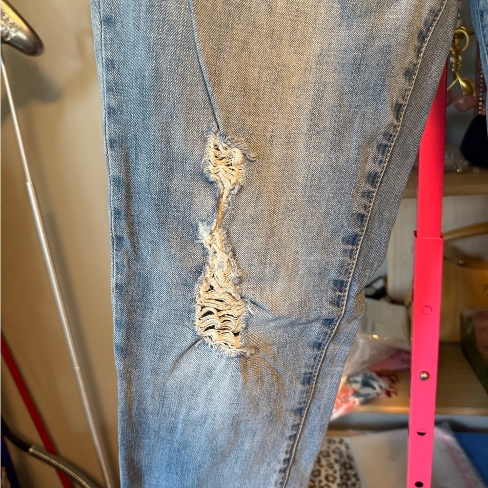 Gap Sexy Bf Size 8. Purposely Distressed. Pre Loved . Raw Hem View 3